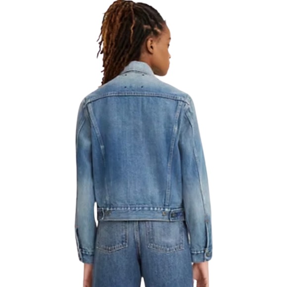 Levi's® Made & Crafted® BOYFRIEND TRUCKER JACKET Japanese Denim Bottle Blue - Picture 5 of 10